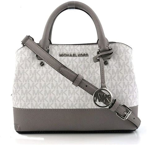 michael kors grey white and black bag